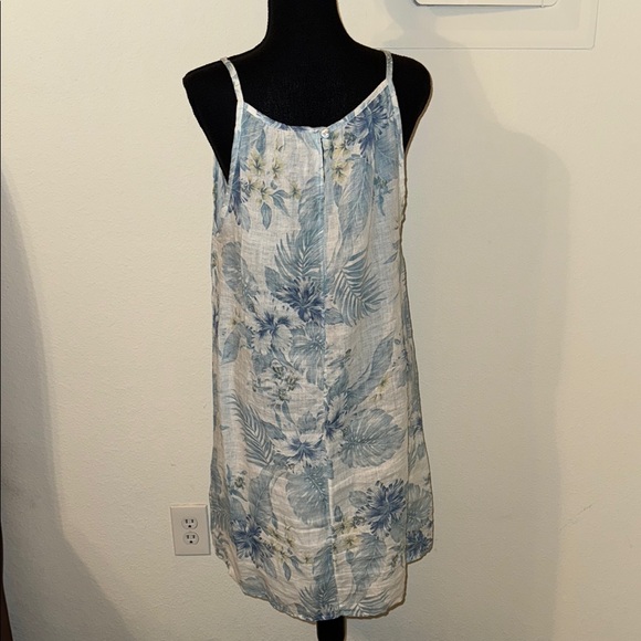 Lungo L’arno 100% linenFloral Print Sleeveless Dress - Picture 3 of 5